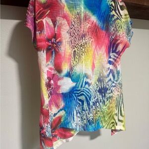 Multicolor Abstract Women's Top